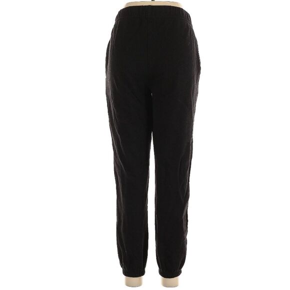 PACT 100% Organic Cotton Cloud Fleece Black Flat front Jogger Pants Size M - Picture 4 of 8